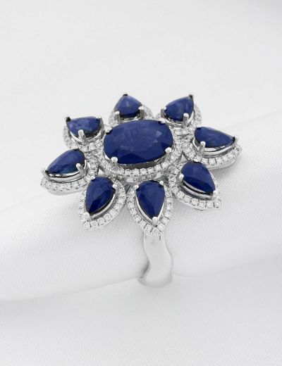 Anturaj Tasarım Safir Yüzük resmi