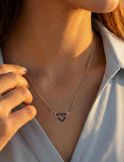 Safir Sonsuz Sevgi Kolye resmi