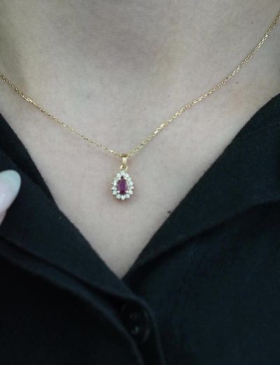 Anturaj Damla Yakut Kolye resmi