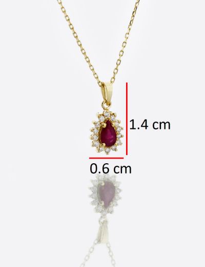 Anturaj Damla Yakut Kolye resmi