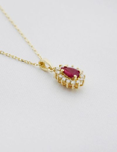 Anturaj Damla Yakut Kolye resmi