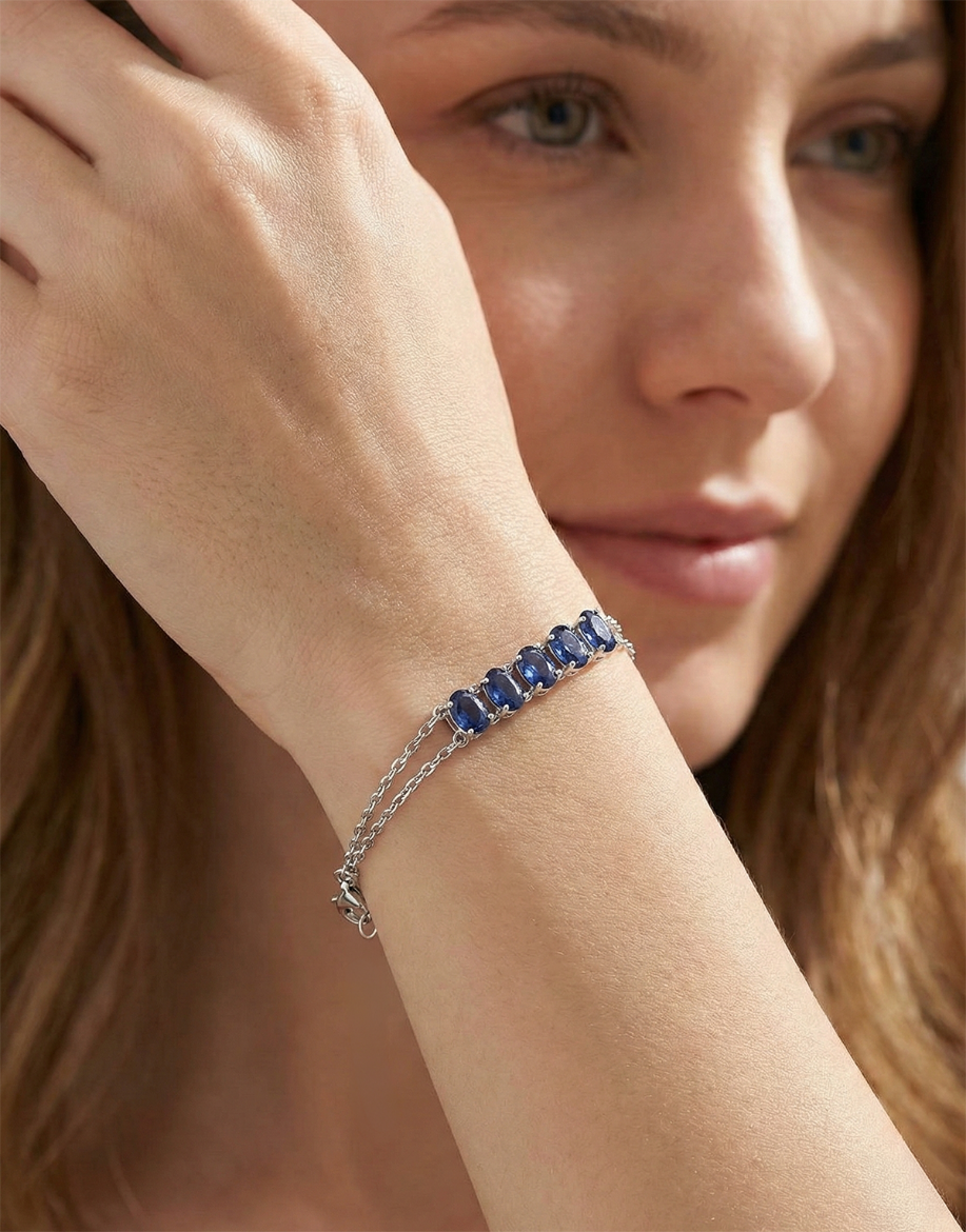 2.28ct Oval Safir Bileklik resmi