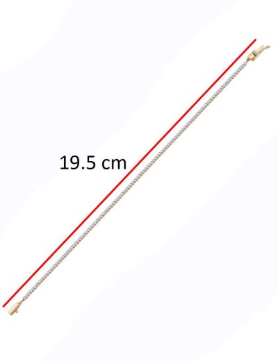 0.64ct (G-H vs) Pırlanta Suyolu Bileklik resmi