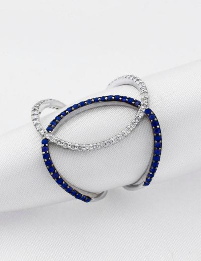 Pırlanta Tasarım Safir Yüzük resmi