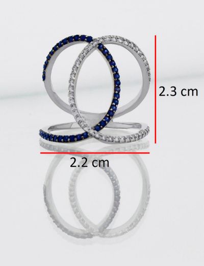 Pırlanta Tasarım Safir Yüzük resmi