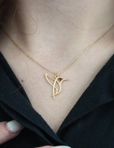 Sinek Kuşu Yakut Kolye resmi