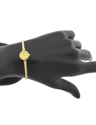 14 Ayar Altın Balık Sırtı Yuvarlak Kadın Saat resmi