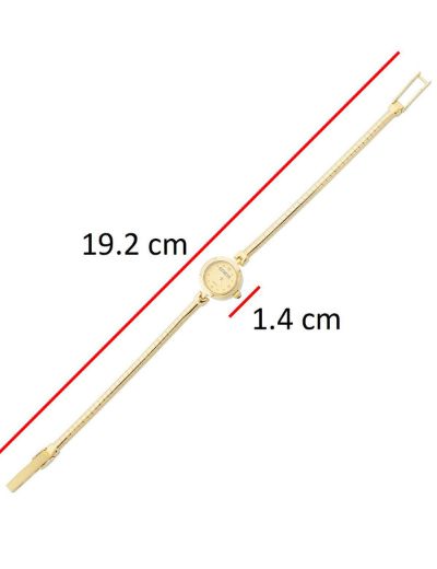 14 Ayar Altın Balık Sırtı Yuvarlak Kadın Saat resmi