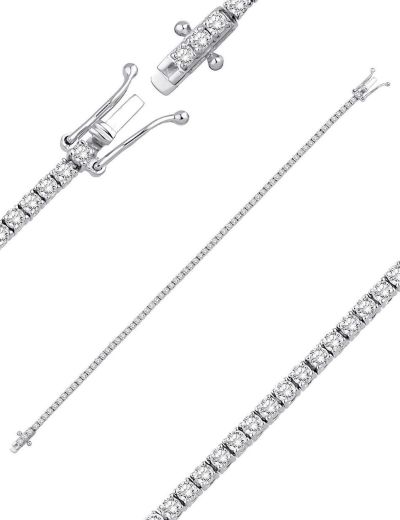 2.25ct (E-F vs) Suyolu Pırlanta Bileklik resmi