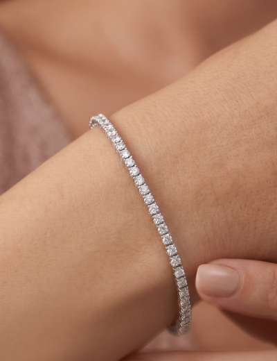 1.23ct (E-F vs) Pırlanta Suyolu Bileklik resmi