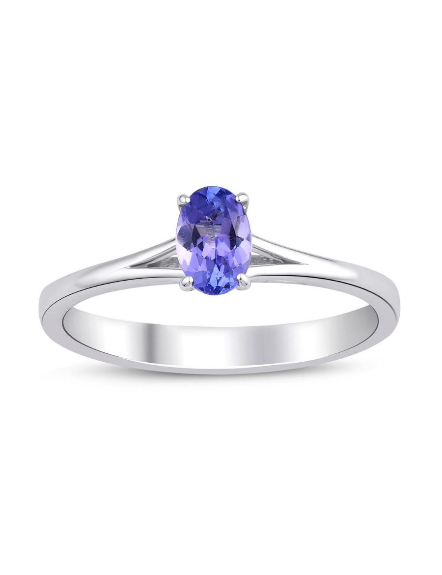 Oval Tanzanite Tektaş Yüzük resmi