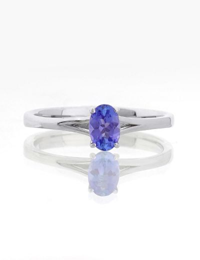 Oval Tanzanite Tektaş Yüzük resmi