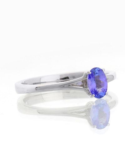 Oval Tanzanite Tektaş Yüzük resmi