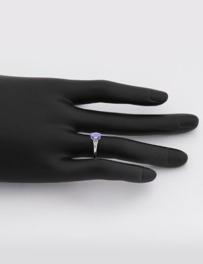 Oval Tanzanite Tektaş Yüzük resmi