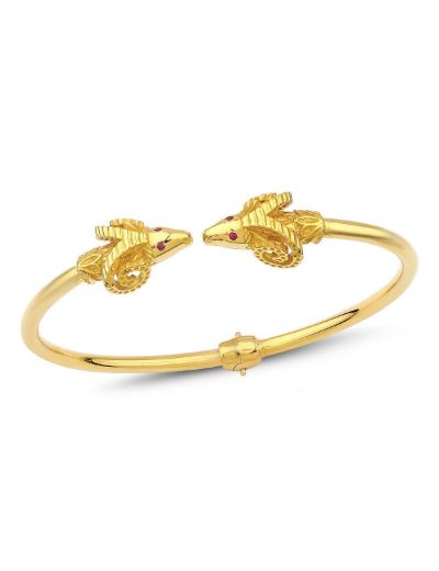 Altın Koç Başı Kelepçe Bilezik / 22 Ayar resmi