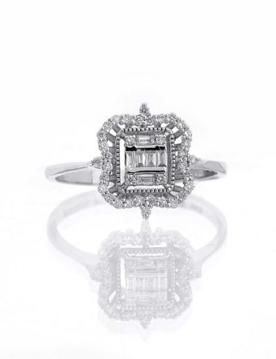 Baget Pırlanta Tasarım Yüzük resmi