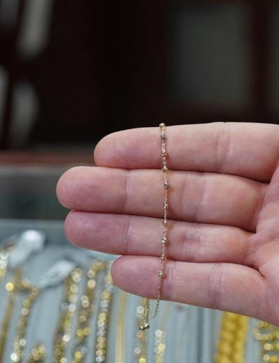 14 Ayar Altın Tasarım Dorika Bileklik resmi