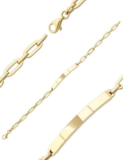 14 Ayar Altın Kişiye Özel Künye Bileklik resmi