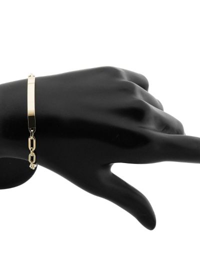 14 Ayar Altın Kişiye Özel Künye Bileklik resmi