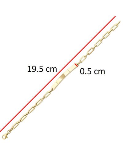 14 Ayar Altın Kişiye Özel Künye Bileklik resmi