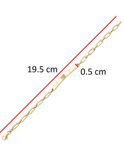 Kişiye Özel İsimli Künye Altın Bileklik- 14 Ayar resmi