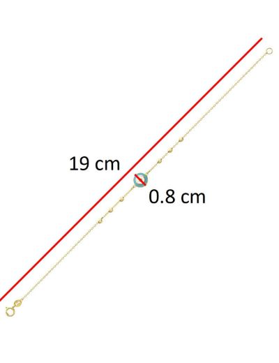 14 Ayar Altın Nazar Boncuğu Bileklik resmi