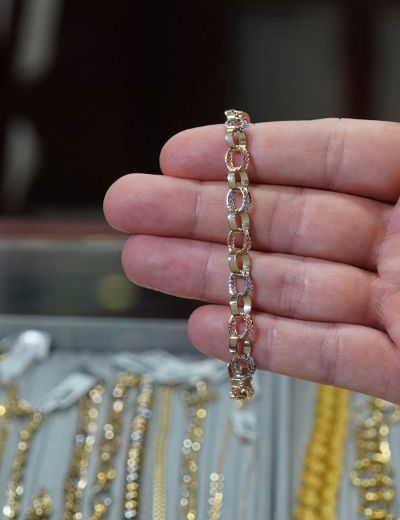 14 Ayar Altın Tasarım Bileklik resmi