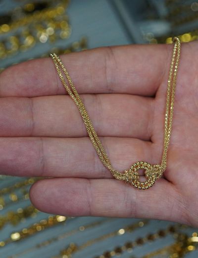 14 Ayar Altın Düğüm Bileklik resmi