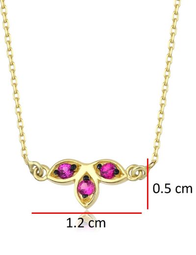 Yakut Lotus Çiçeği Kolye resmi