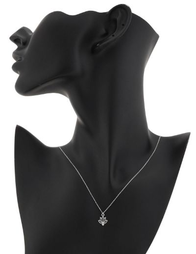 Pırlanta Lotus Çiçeği Kolye resmi