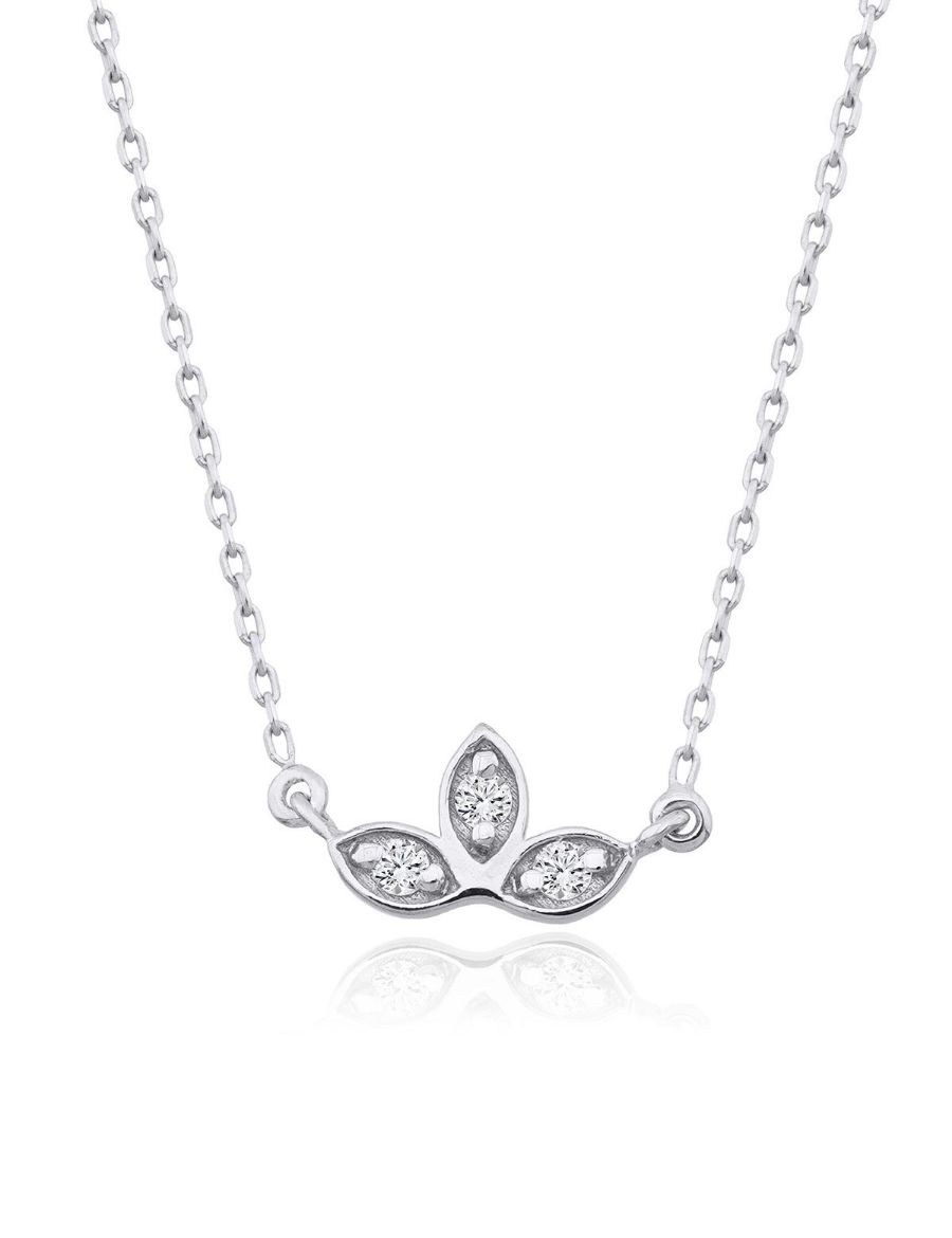 Pırlanta Lotus Çiçeği Kolye resmi