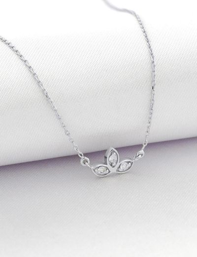 Pırlanta Lotus Çiçeği Kolye resmi