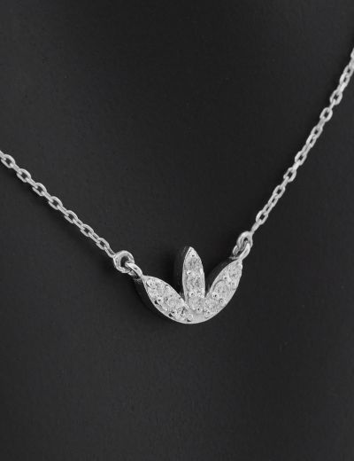 Pırlanta Lotus Çiçeği Kolye resmi