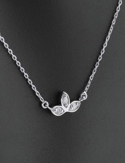 Pırlanta Lotus Çiçeği Kolye resmi