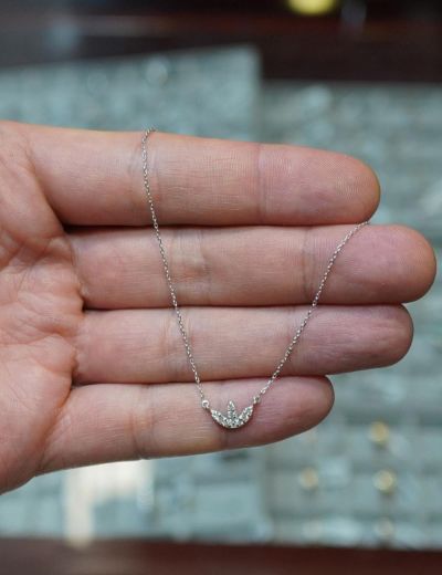 Pırlanta Lotus Çiçeği Kolye resmi