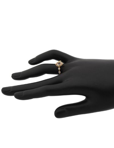 Vintage Morganite Tektaş Pırlanta Yüzük resmi