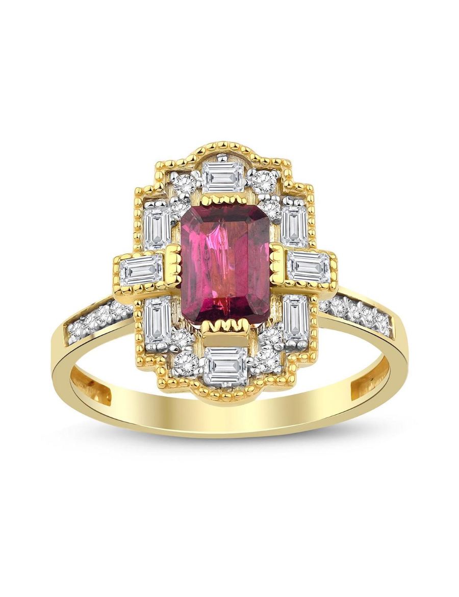 Rhodolite Tasarım  Pırlanta Yüzük resmi