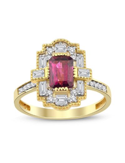 Rhodolite Tasarım  Pırlanta Yüzük resmi