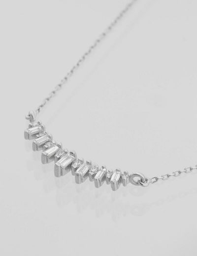 Baget Pırlanta Su Yolu Kolye resmi