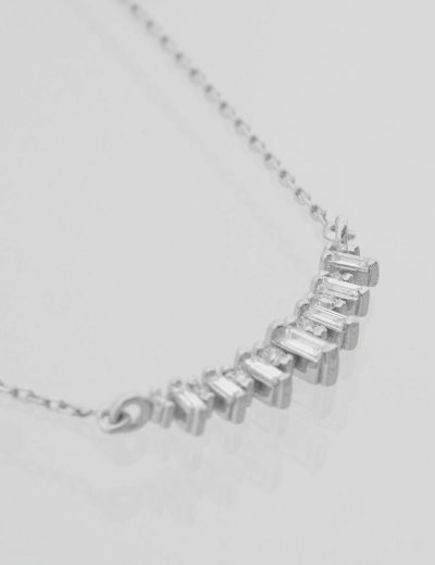 Baget Pırlanta Su Yolu Kolye resmi