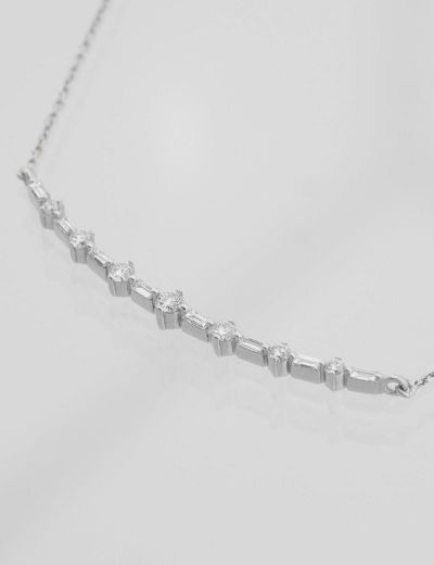 Pırlanta Su Yolu Baget Kolye resmi