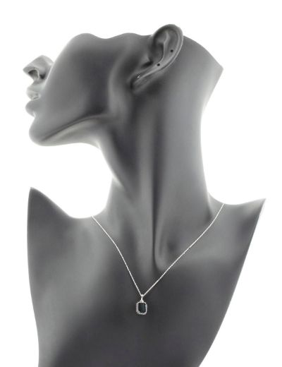 Pırlanta Anturaj Safir Kolye resmi