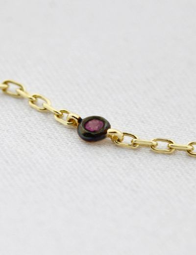 Yakut Taşlı Choker Kolye resmi