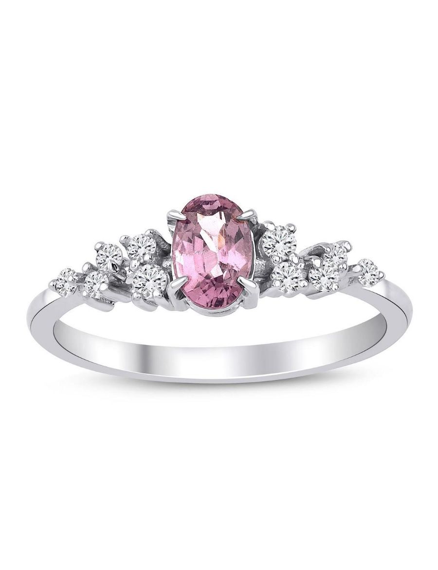 Oval Spinel Pırlanta Tektaş Yüzük resmi