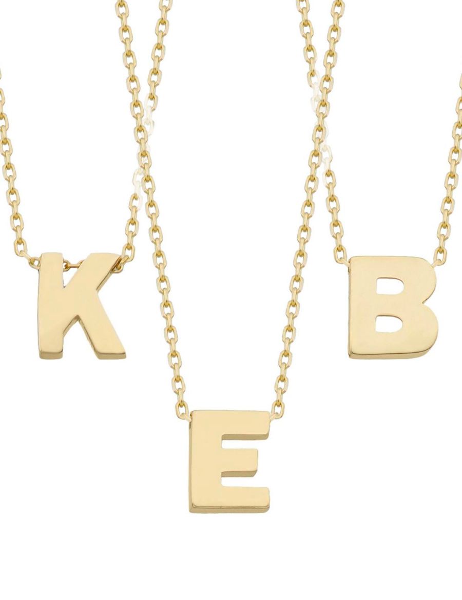 Klasik Harf Altın Kolye / 14 Ayar resmi