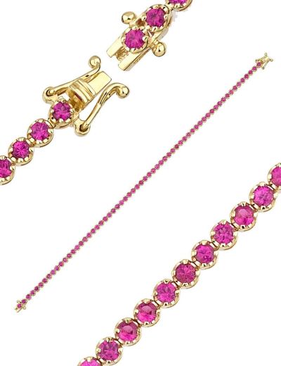 3.61ct Doğal Yakut Suyolu Bileklik resmi