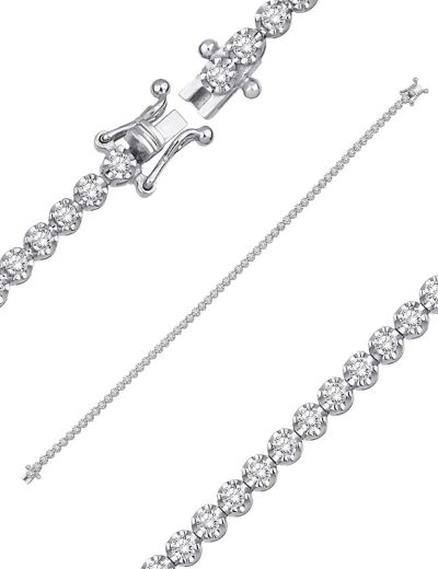 1.71ct (G-H vs) Pırlanta Su Yolu Bileklik resmi