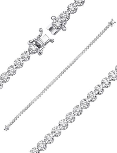 3.00ct  Karat Pırlanta Suyolu Bileklik resmi