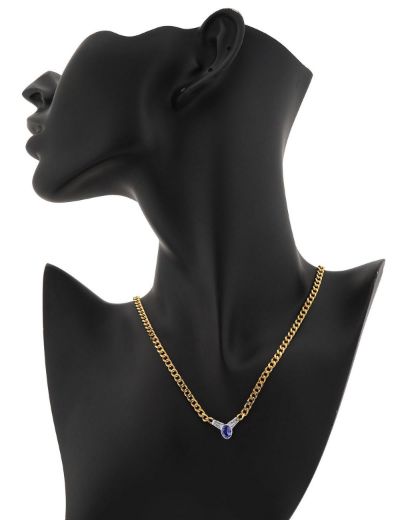 Tanzanite Tasarım Choker Pırlanta Kolye resmi