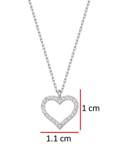 Pırlanta Sevgi Kalp Kolye resmi